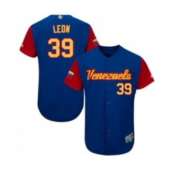 Venezuela Baseball #39 Arcenio Leon Royal Blue 2017 World Baseball Classic Authentic Team Jersey