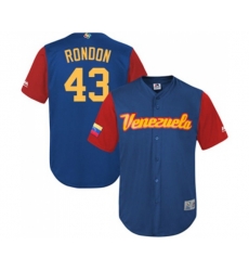 Venezuela Baseball #43 Bruce Rondon Royal Blue 2017 World Baseball Classic Replica Team Jersey