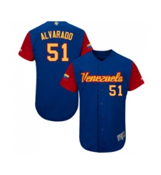 Venezuela Baseball #51 Jose Alvarado Royal Blue 2017 World Baseball Classic Authentic Team Jersey
