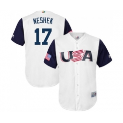 USA Baseball #17 Pat Neshek White 2017 World Baseball Classic Replica Team Jersey