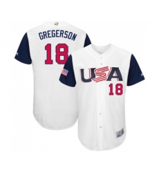USA Baseball #18 Luke Gregerson White 2017 World Baseball Classic Authentic Team Jersey