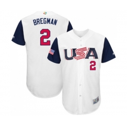 USA Baseball #2 Alex Bregman White 2017 World Baseball Classic Authentic Team Jersey