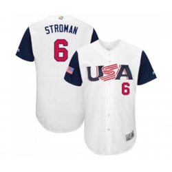 USA Baseball #6 Marcus Stroman White 2017 World Baseball Classic Authentic Team Jersey