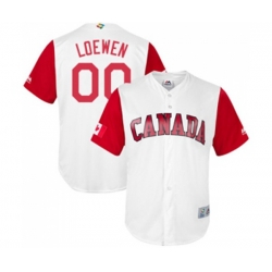 Canada Baseball #00 Adam Loewen White 2017 World Baseball Classic Replica Team Jersey