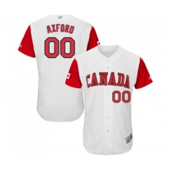 Canada Baseball #00 John Axford White 2017 World Baseball Classic Authentic Team Jersey