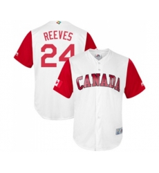 Canada Baseball #24 Mike Reeves White 2017 World Baseball Classic Replica Team Jersey