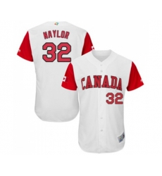 Canada Baseball #32 Josh Naylor White 2017 World Baseball Classic Authentic Team Jersey