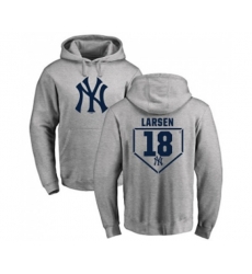 MLB Nike New York Yankees #18 Don Larsen Gray RBI Pullover Hoodie