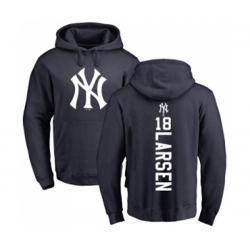 MLB Nike New York Yankees #18 Don Larsen Navy Blue Backer Pullover Hoodie