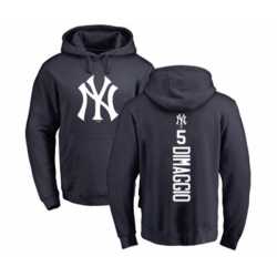 MLB Nike New York Yankees #5 Joe DiMaggio Gray RBI Pullover Hoodie