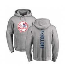 New York Yankees #17 Matt Holliday Ash Backer Pullover Hoodie