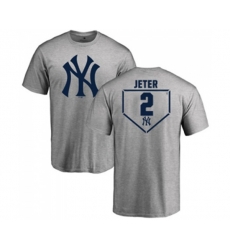MLB Nike New York Yankees #2 Derek Jeter Gray RBI T-Shirt