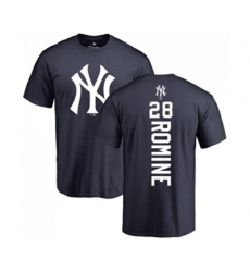 MLB Nike New York Yankees #28 Austin Romine Navy Blue Backer T-Shirt