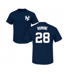 MLB Nike New York Yankees #28 Austin Romine Navy Blue Name & Number T-Shirt MLB Nike New York Yankees #28 Austin Romine Navy Blue Name & Number T-Shirt