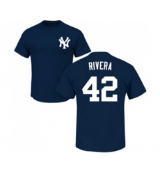 MLB Nike New York Yankees #42 Mariano Rivera Navy Blue Name & Number T-Shirt