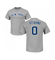 New York Yankees #0 Adam Ottavino Gray Name & Number T-Shirt