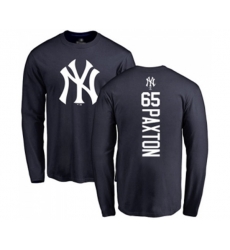 New York Yankees #65 James Paxton Navy Blue Backer Long Sleeve T-Shirt New York Yankees #65 James Paxton Navy Blue Backer Long Sleeve T-Shirt