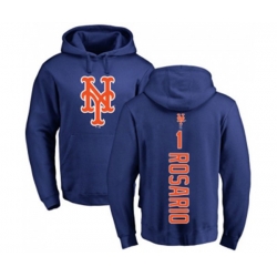 New York Mets #1 Amed Rosario Royal Blue Backer Pullover Hoodie