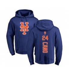 New York Mets #24 Robinson Cano Royal Blue Backer Pullover Hoodie