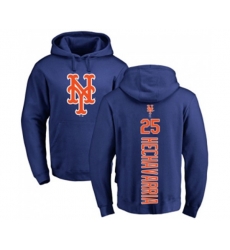 New York Mets #25 Adeiny Hechavarria Royal Blue Backer Pullover Hoodie
