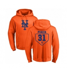 New York Mets #31 Mike Piazza Orange RBI Pullover Hoodie