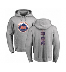New York Mets #39 Edwin Diaz Ash Backer Pullover Hoodie