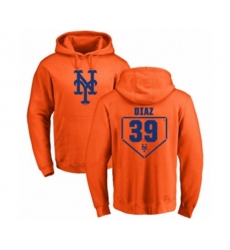 New York Mets #39 Edwin Diaz Orange RBI Pullover Hoodie