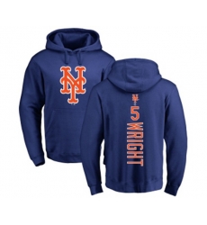 New York Mets #5 David Wright Replica Blue Salute to Service Baseball Hoodies