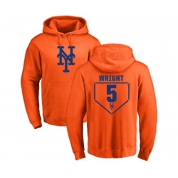 New York Mets #5 David Wright Replica Orange Salute to Service Baseball Hoodies