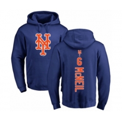 New York Mets #6 Jeff McNeil Royal Blue Backer Pullover Hoodie
