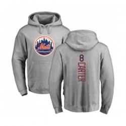 New York Mets #8 Gary Carter Ash Backer Pullover Hoodie