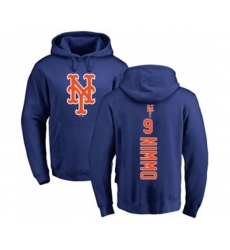 New York Mets #9 Brandon Nimmo Royal Blue Backer Pullover Hoodie