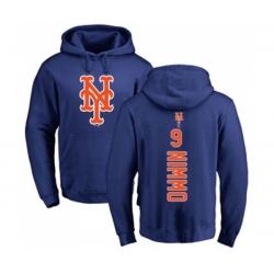New York Mets #9 Brandon Nimmo Royal Blue Backer Pullover Hoodie