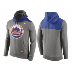 New York Mets Nike Gray Cooperstown Collection Hybrid Pullover Hoodie