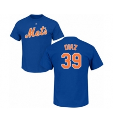 New York Mets #39 Edwin Diaz Royal Blue Name & Number T-Shirt