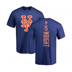 New York Mets #5 David Wright Replica Blue Alternate Cool Base Baseball T-Shirt
