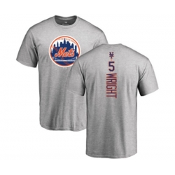 New York Mets #5 David Wright Replica Royal Gray Alternate Home Cool Base Baseball T-Shirt