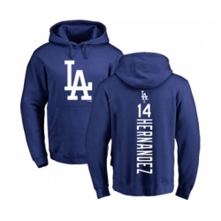 Los Angeles Dodgers #14 Enrique Hernandez Royal Blue Backer Pullover Hoodie