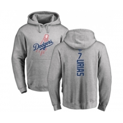 Los Angeles Dodgers #7 Julio Urias Ash Backer Pullover Hoodie