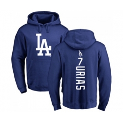 Los Angeles Dodgers #7 Julio Urias Royal Blue Backer Pullover Hoodie