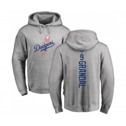 Los Angeles Dodgers #9 Yasmani Grandal Ash Backer Pullover Hoodie