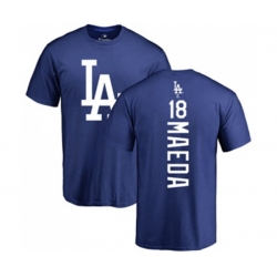 Los Angeles Dodgers #18 Kenta Maeda Royal Blue Backer T-Shirt