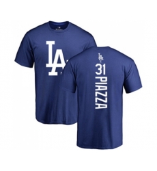 Los Angeles Dodgers #31 Mike Piazza Royal Blue Backer T-Shirt