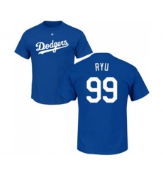 Los Angeles Dodgers #99 Hyun-Jin Ryu Royal Blue Name & Number T-Shirt