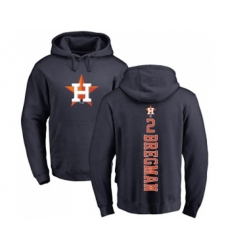 Houston Astros #2 Alex Bregman Navy Blue Backer Pullover Hoodie