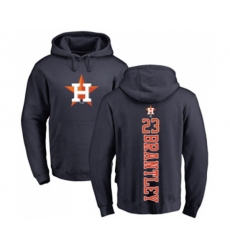 Houston Astros #23 Michael Brantley Navy Blue Backer Pullover Hoodie