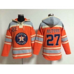 Houston Astros #27 Jose Altuve Orange[pullover hooded sweatshirt]