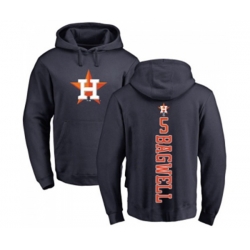 Houston Astros #5 Jeff Bagwell Navy Blue Backer Pullover Hoodie