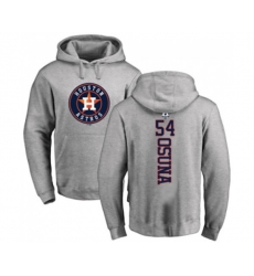 Houston Astros #54 Roberto Osuna Ash Backer Pullover Hoodie
