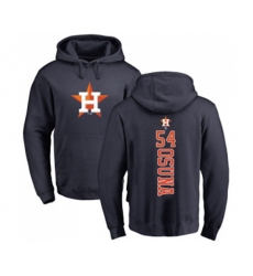 Houston Astros #54 Roberto Osuna Navy Blue Backer Pullover Hoodie